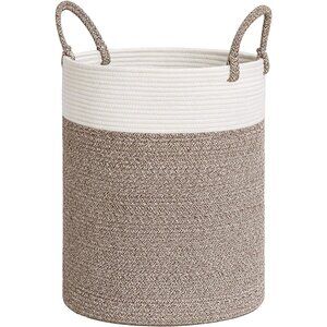 Woven Laundry Hamper with Handles Organization for Blanket Home Décor16 x 20"